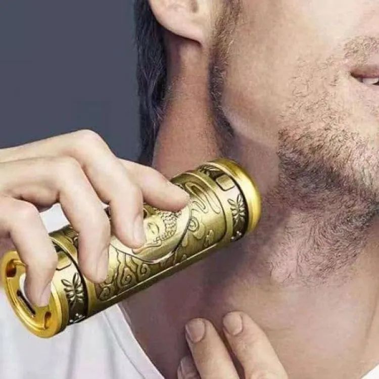 T8 Portable Metal Body Beard Trimmer – USB Rechargeable Electric Shaver & Mini Face Razor for Men