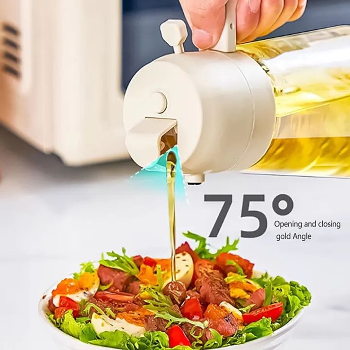 2-in-1 Glass Oil Sprayer & Storage Bottle – Leak-Proof Olive Oil Dispenser for Cooking, BBQ, Air Fryer, Salad & Steak