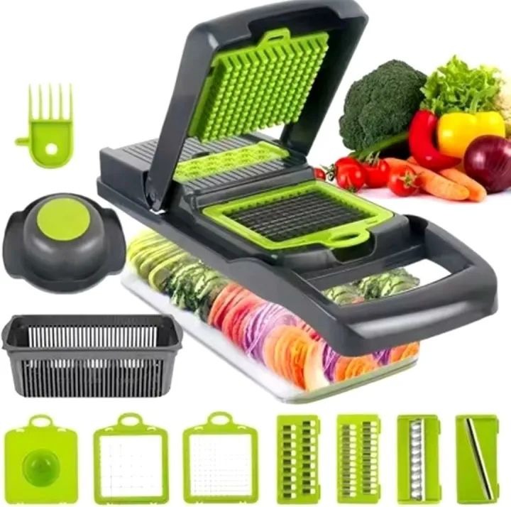 16-in-1 Mandoline Slicer & Vegetable Chopper – Multi-Function Kitchen Tool for Slicing, Grating & Shredding Veggies, Cheese, and More
