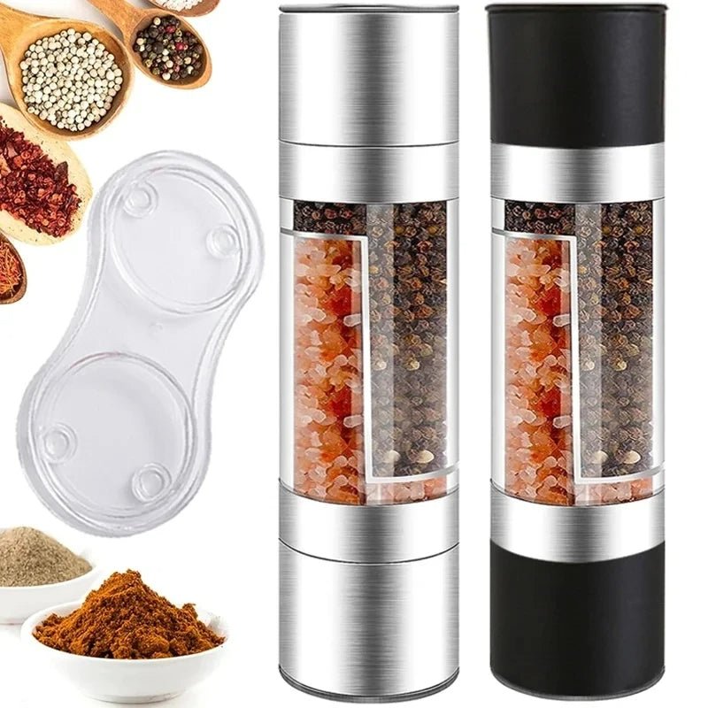 2-in-1 Salt & Pepper Grinder – Manual Stainless Steel Spice Mill