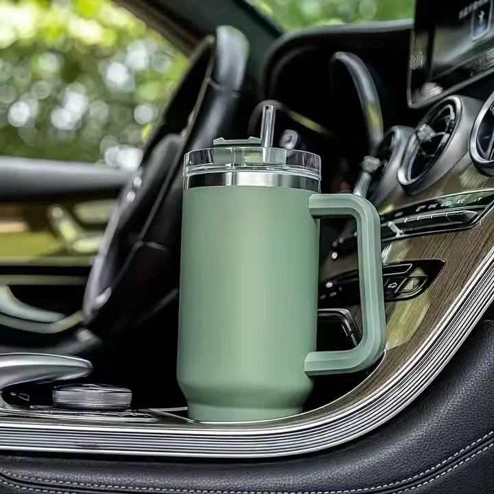 40oz Vacuum Insulated Tumbler – Stainless Steel Travel Mug with Handle
