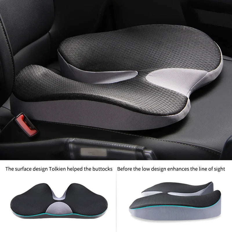 Orthopedic Memory Foam Cushion – Non-Slip Tailbone & Sciatica Pain Relief Seat