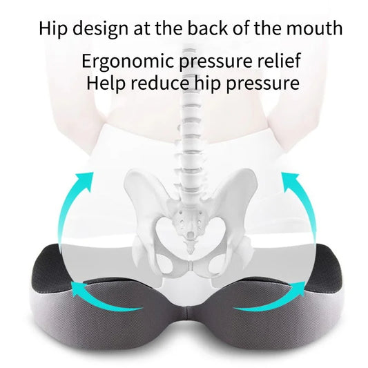 Orthopedic Memory Foam Cushion – Non-Slip Tailbone & Sciatica Pain Relief Seat