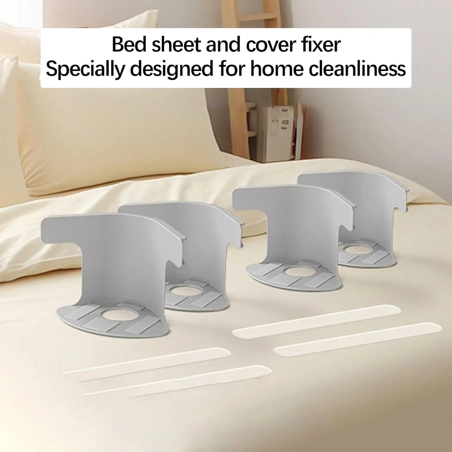 4/8 Pcs Bedsheet Corner Grippers – Heavy Duty Tightener Clips for Bed Sheet Holders
