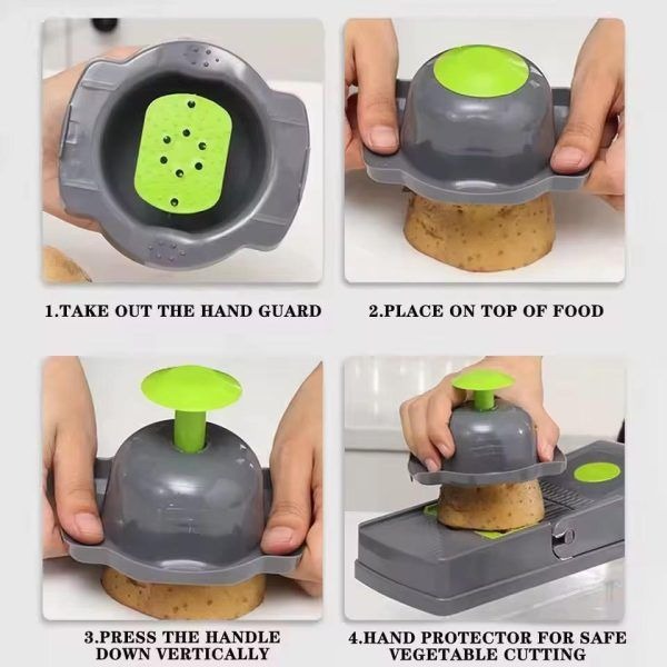 16-in-1 Mandoline Slicer & Vegetable Chopper – Multi-Function Kitchen Tool for Slicing, Grating & Shredding Veggies, Cheese, and More