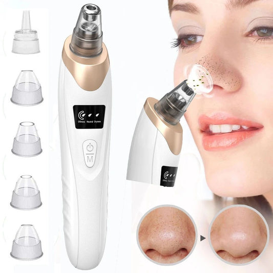 Upgraded Electric Blackhead Remover Vacuum – Facial Pore Cleaner & Acne Extractor Tool with 5 Probes for Women & Men