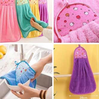 Soft Kitchen Hand Towel – Absorbent & Quick-Dry Cleaning Towel for Daily Use